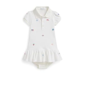 Polo Ralph Lauren Kids Embroidered Cotton Polo Dress & Bloomer (Infant)
