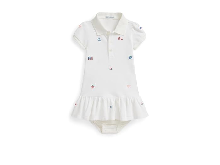 Polo Ralph Lauren Kids Embroidered Cotton Polo Dress & Bloomer (Infant)