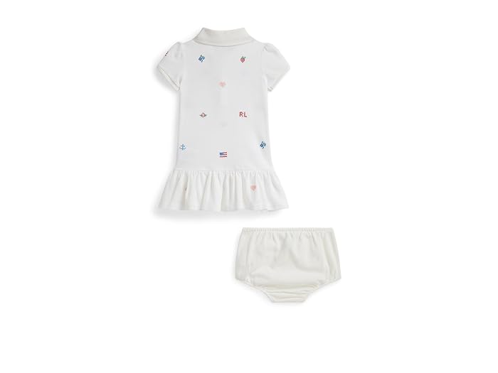 Polo Ralph Lauren Kids Embroidered Cotton Polo Dress & Bloomer (Infant) - Image 2