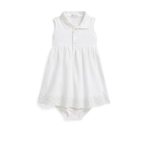 Polo Ralph Lauren Kids Eyelet Stretch Mesh Polo Dress & Bloomer (Infant)
