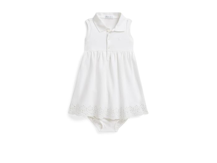 Polo Ralph Lauren Kids Eyelet Stretch Mesh Polo Dress & Bloomer (Infant)