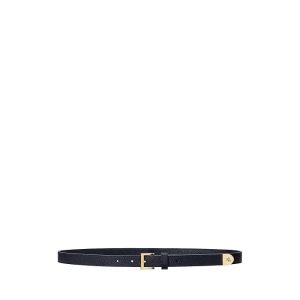 Lauren Ralph Lauren Pebbled Leather Skinny Belt