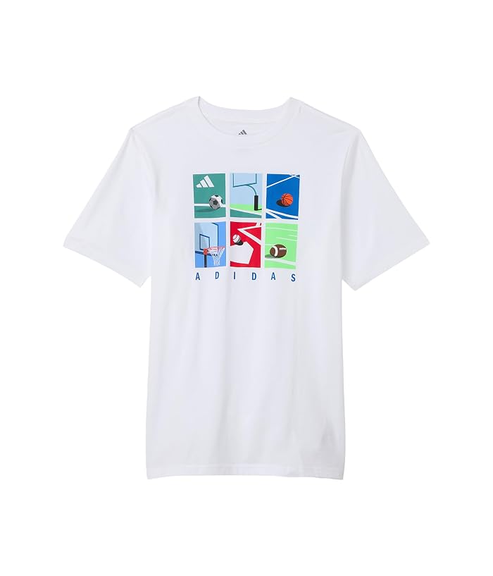 adidas Kids Multi Sport Grid Tee (Big Kid) - Image 2