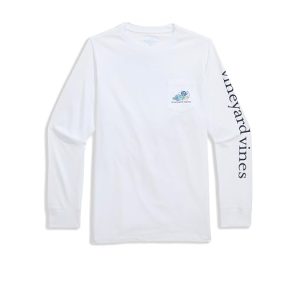Vineyard Vines Kids Top Dog Long Sleeve Pocket Tee (Toddler/Little Kid/Big Kid)