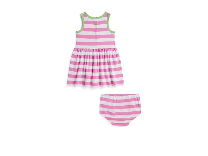 Polo Ralph Lauren Kids Striped Cotton Jersey Dress & Bloomer (Infant) - Image 2