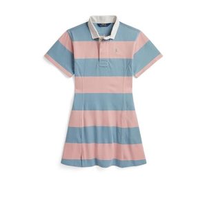 Polo Ralph Lauren Kids Striped Cotton Jersey Rugby Dress (Toddler/Little Kid/Big Kid)