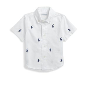 Polo Ralph Lauren Kids Polo Pony Oxford Short Sleeve Shirt (Infant)