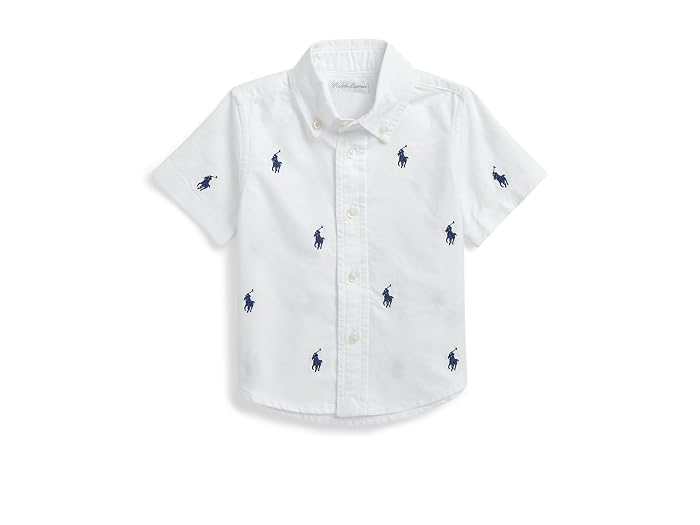 Polo Ralph Lauren Kids Polo Pony Oxford Short Sleeve Shirt (Infant)