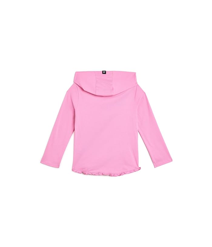 adidas Kids Long Sleeve Ruffle Hem Hooded Pullover and AOP Leggings (Toddler/Little Kid) - Image 2