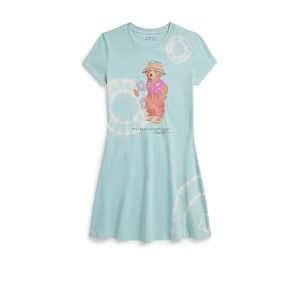 Polo Ralph Lauren Kids Tie-Dye Polo Bear Cotton Jersey Dress (Big Kid)