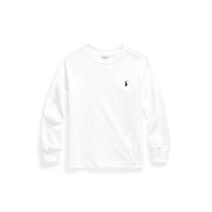 Polo Ralph Lauren Kids Cotton Jersey Long Sleeve Tee (Toddler/Little Kid) - Image 3