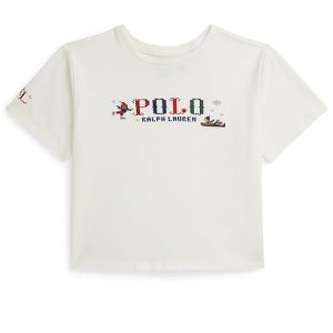 Polo Ralph Lauren Kids Logo Cotton Jersey Boxy Tee (Big Kid)