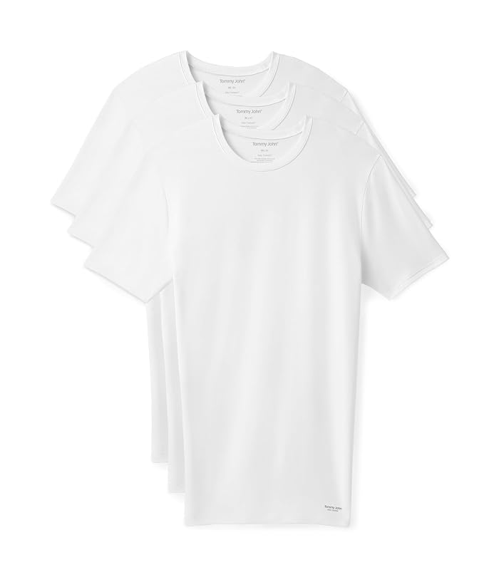 Tommy John Second Skin Modal Crew Neck Stay Tucked Undershirt 3-Pack