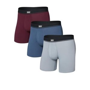 SAXX UNDERWEAR Essential Cotton Boxer Brief Fly 3-Pack