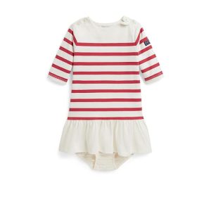Polo Ralph Lauren Kids Striped Cotton Mariner Dress & Bloomer (Infant)