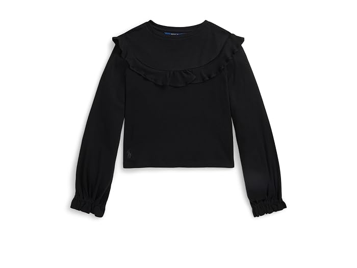 Polo Ralph Lauren Kids Ruffled Cotton-Modal Top (Big Kid) - Image 4