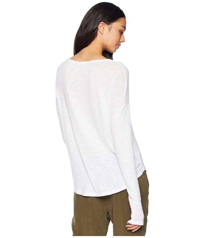 Splendid Zander Long Sleeve Cotton Modal Slub Easy Crew Tee - Image 3