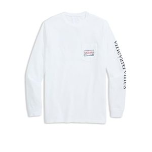 Vineyard Vines Dog Flying Presents Long Sleeve Tee