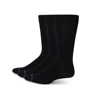 Florsheim Bamboo Flat Crew Dress 3-Pack Socks