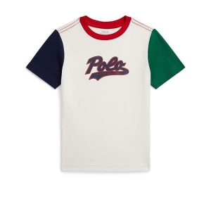 Polo Ralph Lauren Kids Logo Color-Blocked Cotton Tee (Toddler/Little Kid)