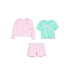 PUMA Kids 3-Piece Set - Crew Neck T-Shirt & Shorts (Toddler)