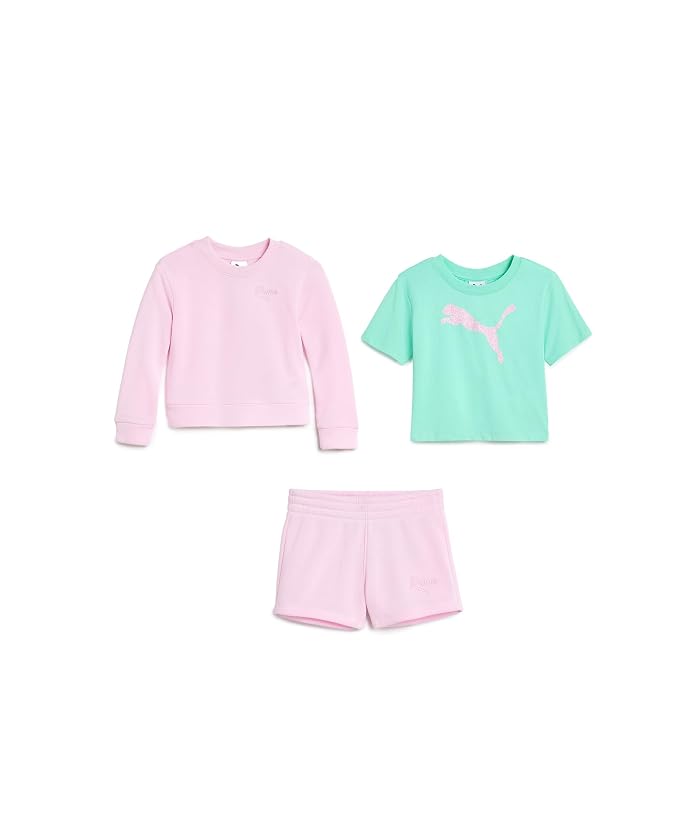 PUMA Kids 3-Piece Set - Crew Neck T-Shirt & Shorts (Toddler)