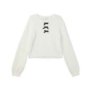 Janie and Jack Fuzzy Mini Bow Sweater (Toddler/Little Kid/Big Kid)