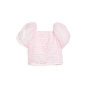 abercrombie kids Emerson Organza Puff Sleeve Top (Big Kids)
