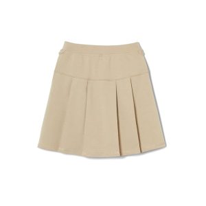 French Toast Adaptive Pleated Ponte Scooter Skirt (Little Kid/Big Kid)