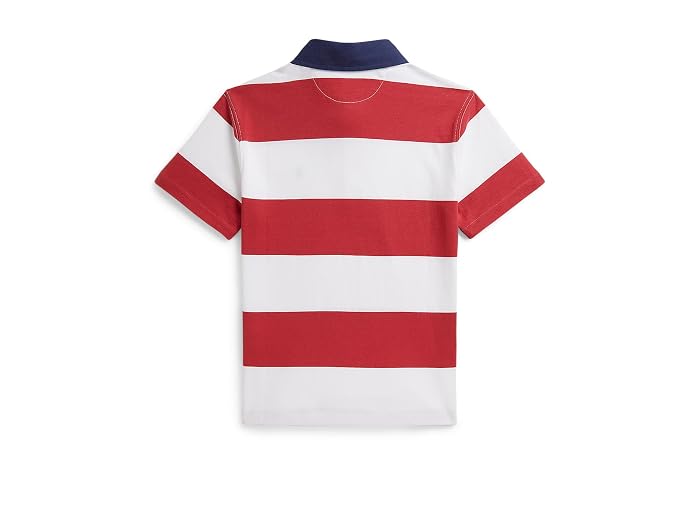 Polo Ralph Lauren Kids Striped Cotton Short-Sleeve Rugby Shirt (Big Kid) - Image 2