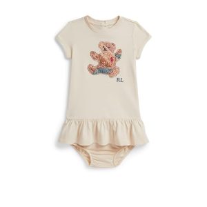 Polo Ralph Lauren Kids Patchwork Bear Cotton Dress & Bloomer (Infant)