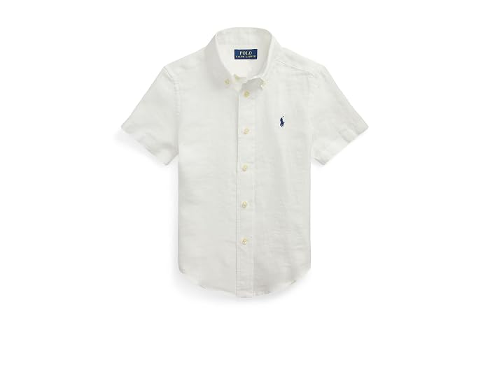 Polo Ralph Lauren Kids Linen Short Sleeve Shirt (Toddler/Little Kid) - Image 3