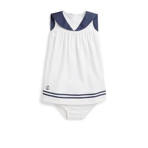 Polo Ralph Lauren Kids Cotton Interlock Sailor Dress & Bloomer (Infant)