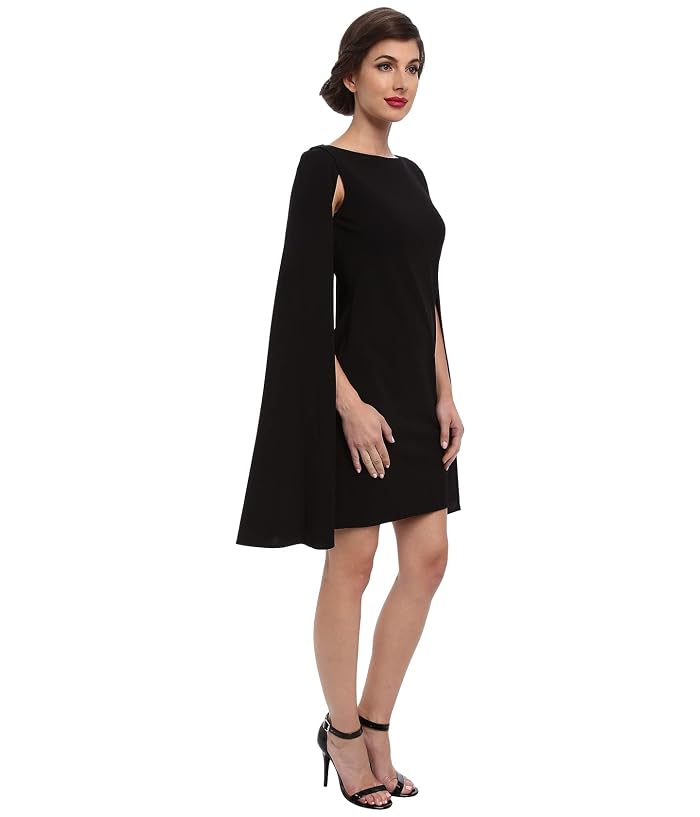 Adrianna Papell Structured Cape Sheath Dress - Image 4