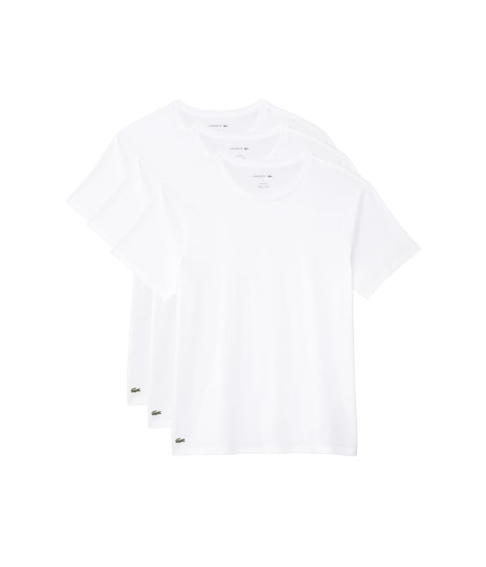 Lacoste 100{c4b802007c7f4a40b7f8f6bf46524c13752c9ce2743d29ab82b33dafed4c092d} Cotton Regular Fit Crew-Neck T-Shirt 3-Pack