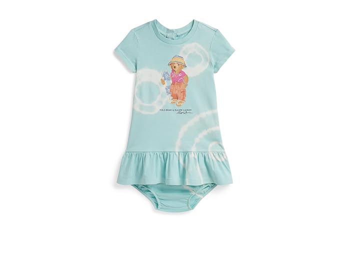 Polo Ralph Lauren Kids Tie-Dye Polo Bear Cotton Dress & Bloomer (Infant) - Image 4