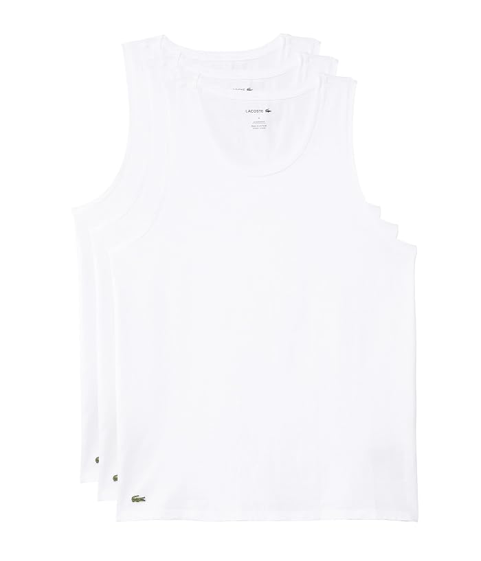 Lacoste 100{c4b802007c7f4a40b7f8f6bf46524c13752c9ce2743d29ab82b33dafed4c092d} Cotton Slim Fit Tank Top 3-pack
