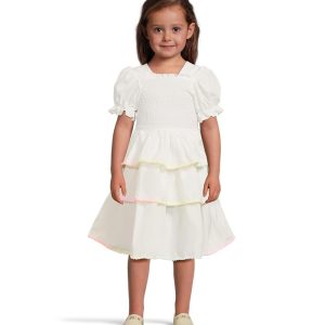 Lola and The Boys White Rainbow Tier Dress (Toddler/Little Kid/Big Kid)
