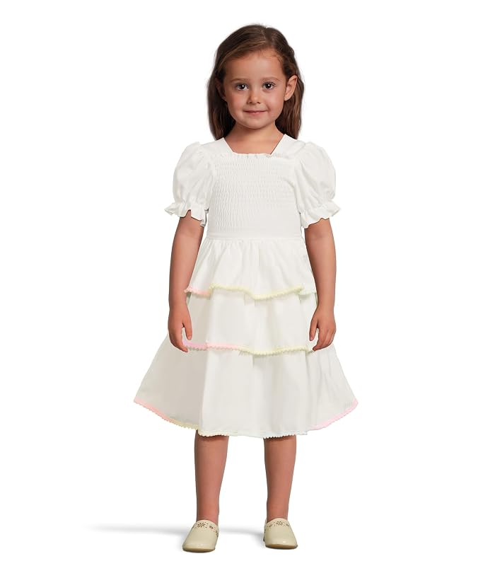 Lola and The Boys White Rainbow Tier Dress (Toddler/Little Kid/Big Kid)