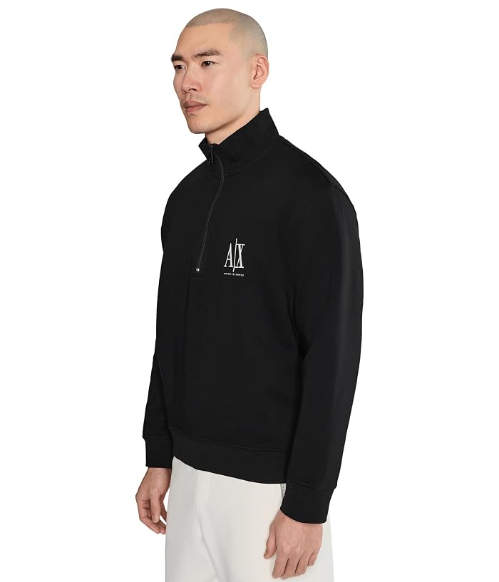 Armani Exchange Zip-Up Mock Neck Sweatshirt - Image 3