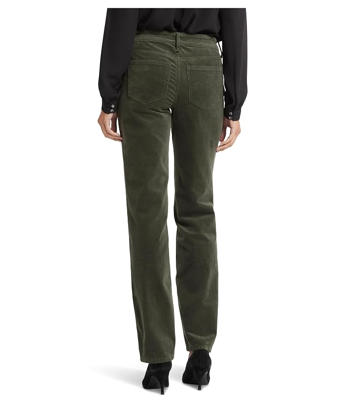 NYDJ Petite Marilyn Straight Corduroy Pants in Vine Leaf - Image 2