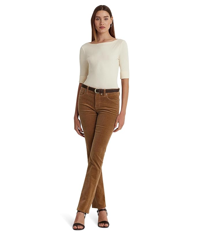 Lauren Ralph Lauren Cotton-Blend Boatneck Top - Image 4