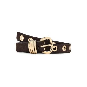 Madewell Metal Eyelet Belt in Suede