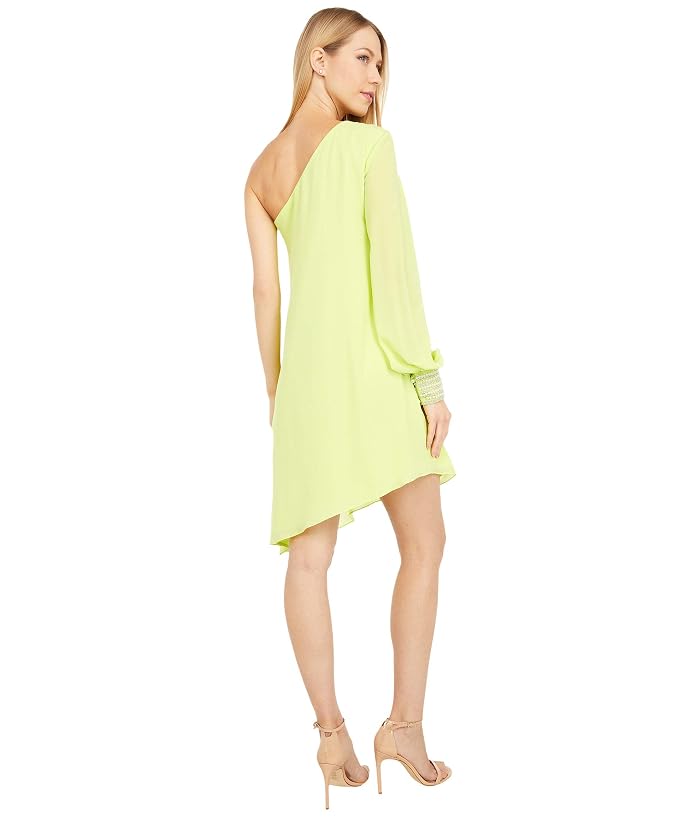 ONE33 Social One Shoulder Chic Beaded Cuff Cocktail Dress - Image 3