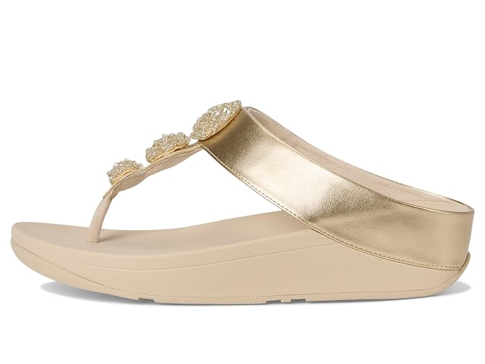 FitFlop Fino Beadie-Button Metallic Toe-Post Sandals - Image 2