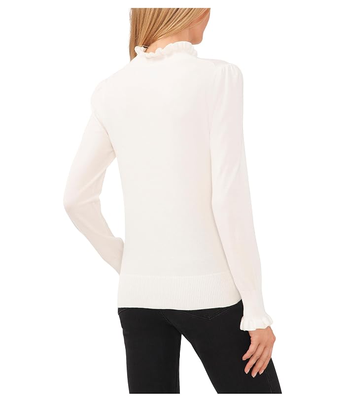 CeCe Mock Neck Ruffle Cuff Sweater - Image 2