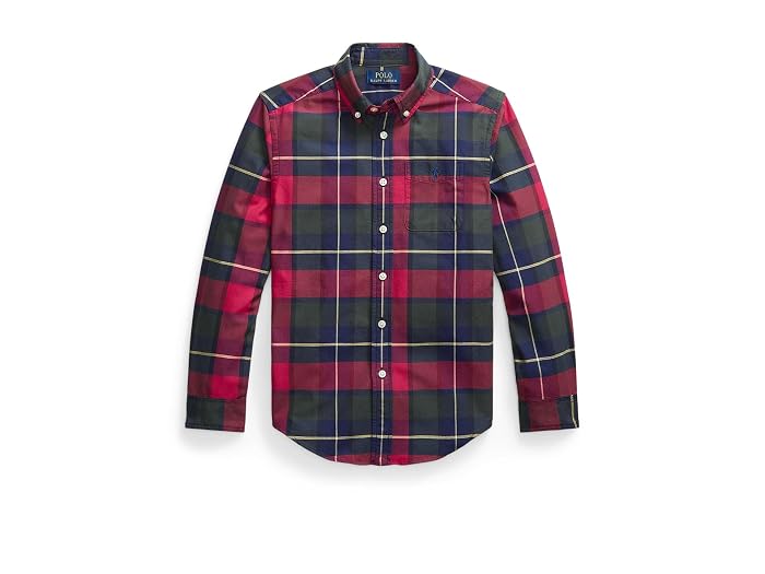 Polo Ralph Lauren Kids Plaid Cotton Oxford Shirt (Big Kid)