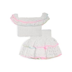 Lola and The Boys Rainbow Fancy Eyelet Set (Toddler/Little Kid/Big Kid)