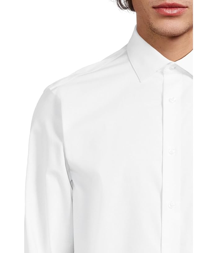 Calvin Klein Dress Shirt Regular Fit Non Iron Herringbone French Cuff - Image 4