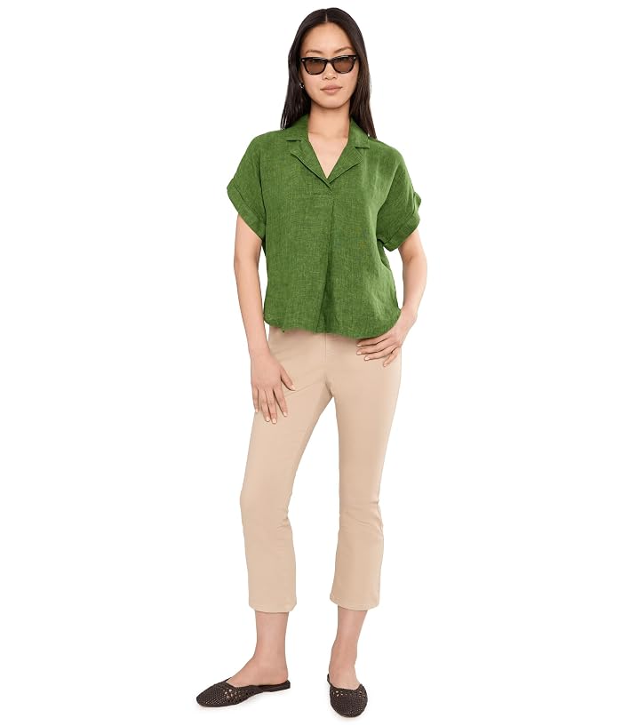Eileen Fisher Petite Garment Dyed Cotton Stretch Denim Ankle Kick Jeans - Image 2